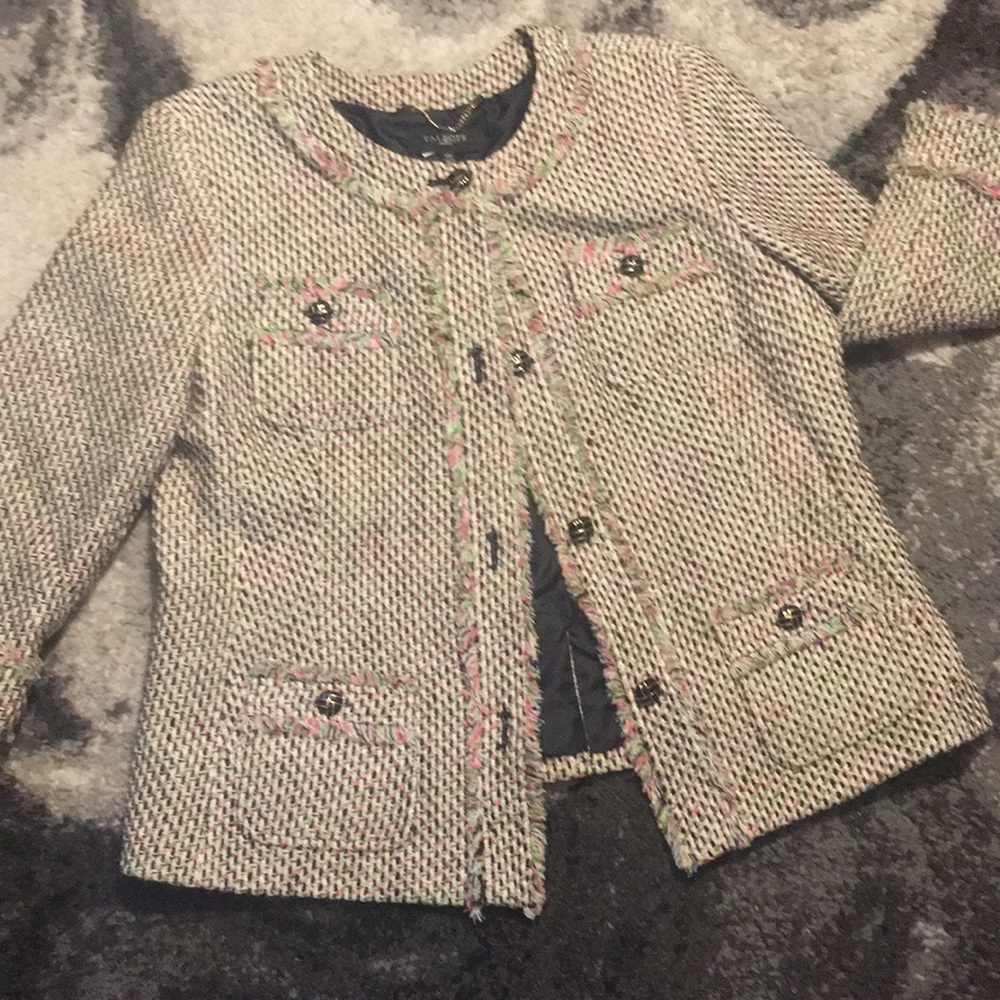 VTG Talbots Pink and Green pop Blazer
